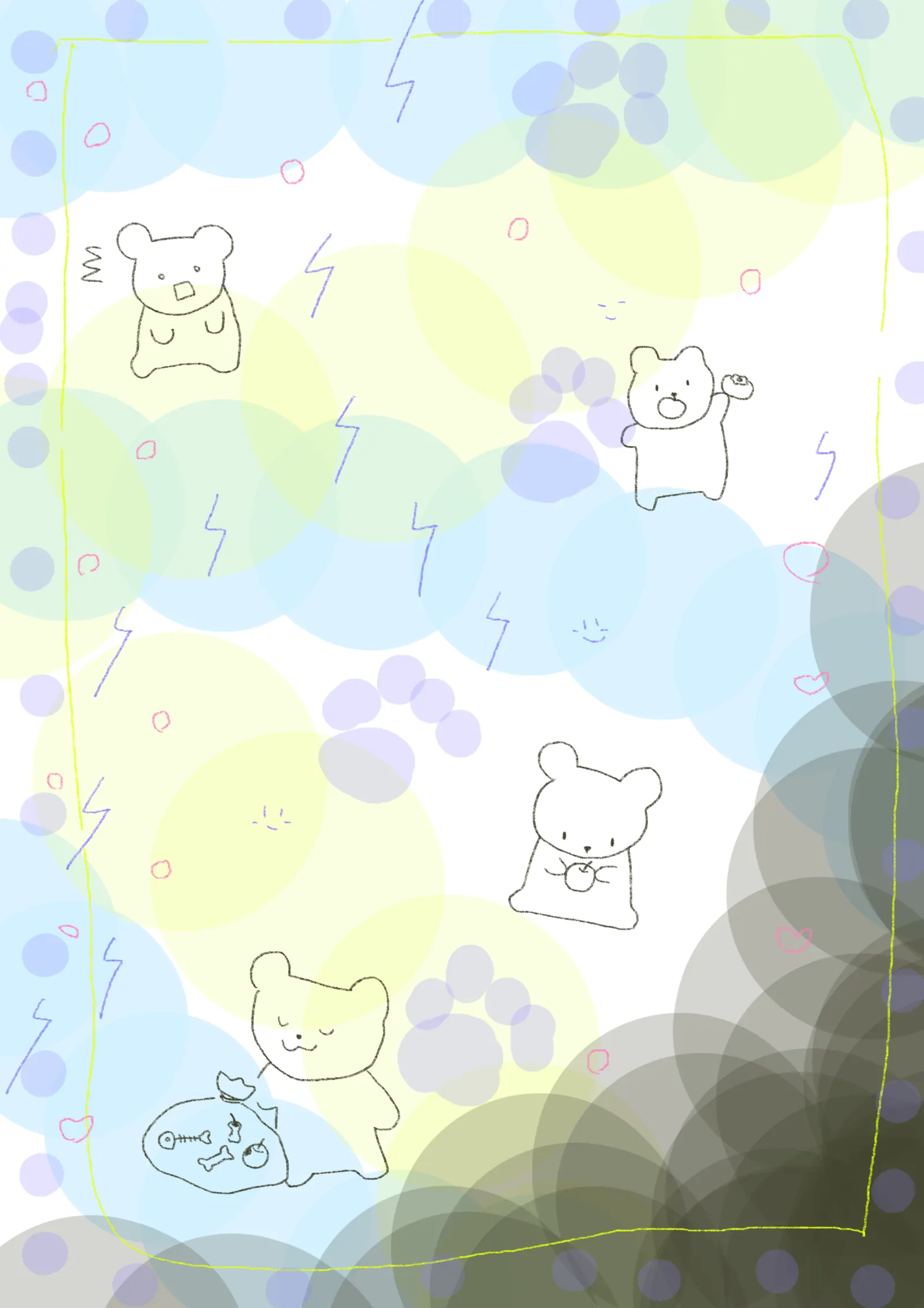 くまのキャラクターイラスト